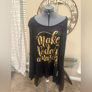 Ashley‎ Stewart Make Today Amazing Graphic Women's Top Size 26/28 NWT